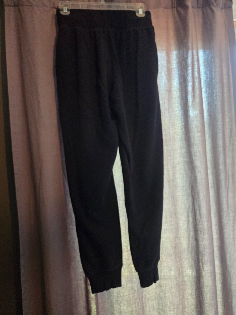 Nike Fleece Joggers, Black with White Swoosh, Size Small - Picture 2 of 2